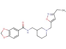 N-({1-[(3-ethylisoxazol-5-yl)methyl]piperidin-3-yl}methyl)-1,3-benzodioxole-5-carboxamide