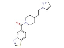 5-({4-[2-(1H-pyrazol-1-yl)ethyl]-1-piperidinyl}carbonyl)-1,3-benzothiazole