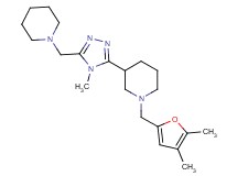1-[(4,5-dimethyl-2-furyl)methyl]-3-[4-methyl-5-(piperidin-1-ylmethyl)-4H-1,2,4-triazol-3-yl]piperidine