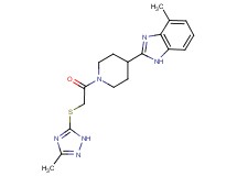 4-methyl-2-(1-{[(3-methyl-1H-1,2,4-triazol-5-yl)thio]acetyl}-4-piperidinyl)-1H-benzimidazole
