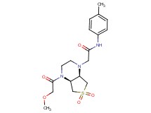 2-[(4aS*,7aR*)-4-(methoxyacetyl)-6,6-dioxidohexahydrothieno[3,4-b]pyrazin-1(2H)-yl]-N-(4-methylphenyl)acetamide
