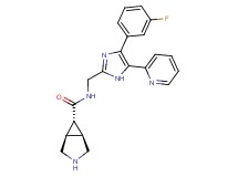 rel-(1R,5S,6r)-N-{[4-(3-fluorophenyl)-5-(2-pyridinyl)-1H-imidazol-2-yl]methyl}-3-azabicyclo[3.1.0]hexane-6-carboxamide hydrochloride