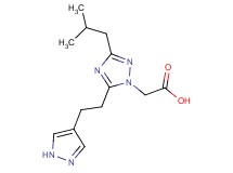 {3-isobutyl-5-[2-(1H-pyrazol-4-yl)ethyl]-1H-1,2,4-triazol-1-yl}acetic acid