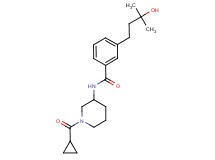 N-[1-(cyclopropylcarbonyl)-3-piperidinyl]-3-(3-hydroxy-3-methylbutyl)benzamide