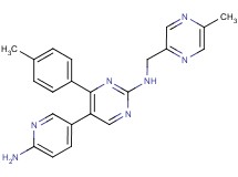 5-(6-aminopyridin-3-yl)-4-(4-methylphenyl)-N-[(5-methylpyrazin-2-yl)methyl]pyrimidin-2-amine