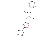 N-methyl-N-[(2-phenyl-1,3-oxazol-4-yl)methyl]-1-pyrazin-2-ylpropan-2-amine