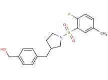 [4-({1-[(2-fluoro-5-methylphenyl)sulfonyl]pyrrolidin-3-yl}methyl)phenyl]methanol