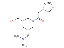 [(3S*,5R*)-5-[(dimethylamino)methyl]-1-(1H-imidazol-1-ylacetyl)piperidin-3-yl]methanol