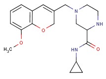 N-cyclopropyl-4-[(8-methoxy-2H-chromen-3-yl)methyl]-2-piperazinecarboxamide