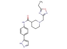 1-[(5-ethyl-1,2,4-oxadiazol-3-yl)methyl]-N-[4-(1H-pyrazol-5-yl)phenyl]piperidine-3-carboxamide