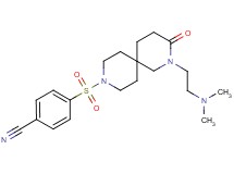 4-({2-[2-(dimethylamino)ethyl]-3-oxo-2,9-diazaspiro[5.5]undec-9-yl}sulfonyl)benzonitrile