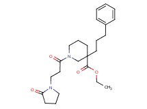 ethyl 1-[3-(2-oxo-1-pyrrolidinyl)propanoyl]-3-(3-phenylpropyl)-3-piperidinecarboxylate
