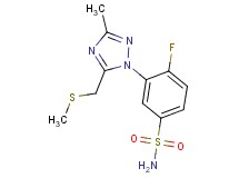 4-fluoro-3-{3-methyl-5-[(methylthio)methyl]-1H-1,2,4-triazol-1-yl}benzenesulfonamide