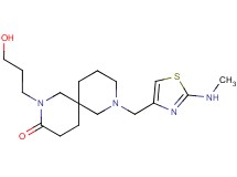 2-(3-hydroxypropyl)-8-{[2-(methylamino)-1,3-thiazol-4-yl]methyl}-2,8-diazaspiro[5.5]undecan-3-one