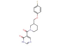 5-({3-[(4-fluorophenoxy)methyl]-1-piperidinyl}carbonyl)-4(3H)-pyrimidinone
