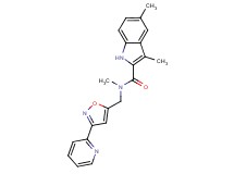 N,3,5-trimethyl-N-{[3-(2-pyridinyl)-5-isoxazolyl]methyl}-1H-indole-2-carboxamide