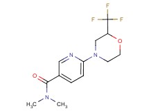 N,N-dimethyl-6-[2-(trifluoromethyl)morpholin-4-yl]nicotinamide