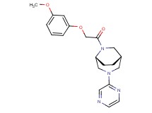 (1S*,5R*)-6-[(3-methoxyphenoxy)acetyl]-3-(2-pyrazinyl)-3,6-diazabicyclo[3.2.2]nonane
