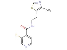 3-fluoro-N-[2-(4-methyl-1,3-thiazol-5-yl)ethyl]isonicotinamide