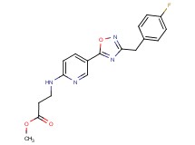 methyl N-{5-[3-(4-fluorobenzyl)-1,2,4-oxadiazol-5-yl]-2-pyridinyl}-beta-alaninate