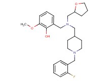 2-{[{[1-(2-fluorobenzyl)-4-piperidinyl]methyl}(tetrahydro-2-furanylmethyl)amino]methyl}-6-methoxyphenol