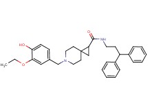 N-(3,3-diphenylpropyl)-6-(3-ethoxy-4-hydroxybenzyl)-6-azaspiro[2.5]octane-1-carboxamide