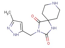 3-[(3-methyl-1H-pyrazol-5-yl)methyl]-1,3,8-triazaspiro[4.5]decane-2,4-dione
