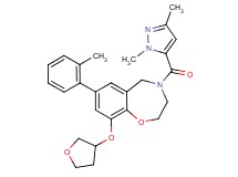4-[(1,3-dimethyl-1H-pyrazol-5-yl)carbonyl]-7-(2-methylphenyl)-9-(tetrahydro-3-furanyloxy)-2,3,4,5-tetrahydro-1,4-benzoxazepine