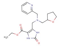 ethyl 2-oxo-5-{[(pyridin-2-ylmethyl)(tetrahydrofuran-2-ylmethyl)amino]methyl}-2,3-dihydro-1H-imidazole-4-carboxylate