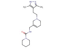 N-({1-[2-(3,5-dimethyl-1H-pyrazol-4-yl)ethyl]-1,2,5,6-tetrahydropyridin-3-yl}methyl)piperidine-1-carboxamide