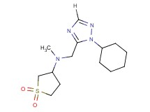 N-[(1-cyclohexyl-1H-1,2,4-triazol-5-yl)methyl]-N-methyltetrahydrothiophen-3-amine 1,1-dioxide