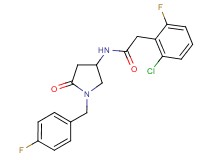 2-(2-chloro-6-fluorophenyl)-N-[1-(4-fluorobenzyl)-5-oxo-3-pyrrolidinyl]acetamide