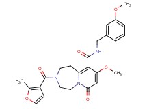 9-methoxy-N-(3-methoxybenzyl)-3-(2-methyl-3-furoyl)-7-oxo-1,2,3,4,5,7-hexahydropyrido[1,2-d][1,4]diazepine-10-carboxamide