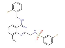 3-fluoro-N-({4-[(2-fluorobenzyl)amino]-8-methyl-2-quinazolinyl}methyl)benzenesulfonamide