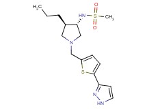 N-((3S*,4R*)-4-propyl-1-{[5-(1H-pyrazol-3-yl)-2-thienyl]methyl}-3-pyrrolidinyl)methanesulfonamide