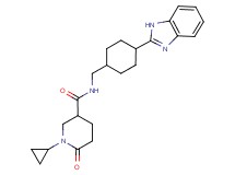 N-{[4-(1H-benzimidazol-2-yl)cyclohexyl]methyl}-1-cyclopropyl-6-oxo-3-piperidinecarboxamide