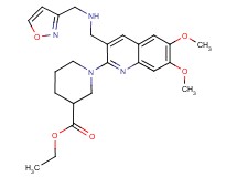 ethyl 1-(3-{[(3-isoxazolylmethyl)amino]methyl}-6,7-dimethoxy-2-quinolinyl)-3-piperidinecarboxylate
