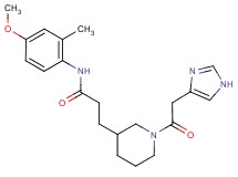 3-[1-(1H-imidazol-4-ylacetyl)piperidin-3-yl]-N-(4-methoxy-2-methylphenyl)propanamide