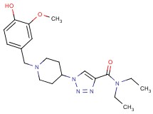 N,N-diethyl-1-[1-(4-hydroxy-3-methoxybenzyl)-4-piperidinyl]-1H-1,2,3-triazole-4-carboxamide