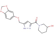 1-({5-[(1,3-benzodioxol-5-yloxy)methyl]-1H-pyrazol-3-yl}carbonyl)-3-piperidinol