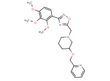 2-{[(1-{[3-(2,3,4-trimethoxyphenyl)-1,2,4-oxadiazol-5-yl]methyl}-3-piperidinyl)oxy]methyl}pyridine