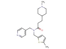 3-(1-methylpiperidin-4-yl)-N-[(5-methyl-2-thienyl)methyl]-N-(pyridin-4-ylmethyl)propanamide