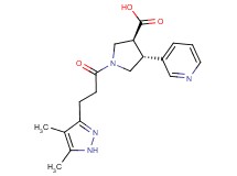 (3S*,4R*)-1-[3-(4,5-dimethyl-1H-pyrazol-3-yl)propanoyl]-4-pyridin-3-ylpyrrolidine-3-carboxylic acid