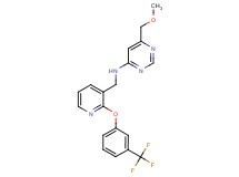 6-(methoxymethyl)-N-({2-[3-(trifluoromethyl)phenoxy]pyridin-3-yl}methyl)pyrimidin-4-amine