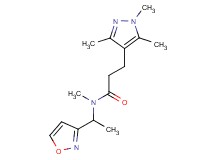 N-[1-(3-isoxazolyl)ethyl]-N-methyl-3-(1,3,5-trimethyl-1H-pyrazol-4-yl)propanamide