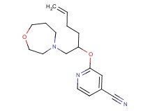 2-{[1-(1,4-oxazepan-4-ylmethyl)pent-4-en-1-yl]oxy}isonicotinonitrile