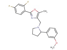 2-(2,4-difluorophenyl)-4-{[2-(3-methoxyphenyl)-1-pyrrolidinyl]methyl}-5-methyl-1,3-oxazole