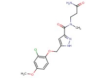 N-(3-amino-3-oxopropyl)-5-[(2-chloro-4-methoxyphenoxy)methyl]-N-methyl-1H-pyrazole-3-carboxamide