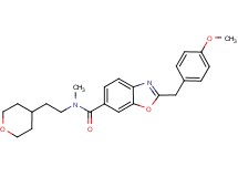 2-(4-methoxybenzyl)-N-methyl-N-[2-(tetrahydro-2H-pyran-4-yl)ethyl]-1,3-benzoxazole-6-carboxamide