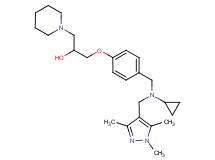 1-[4-({cyclopropyl[(1,3,5-trimethyl-1H-pyrazol-4-yl)methyl]amino}methyl)phenoxy]-3-(1-piperidinyl)-2-propanol